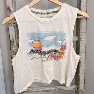 Volcom - White Crop Top - Size M